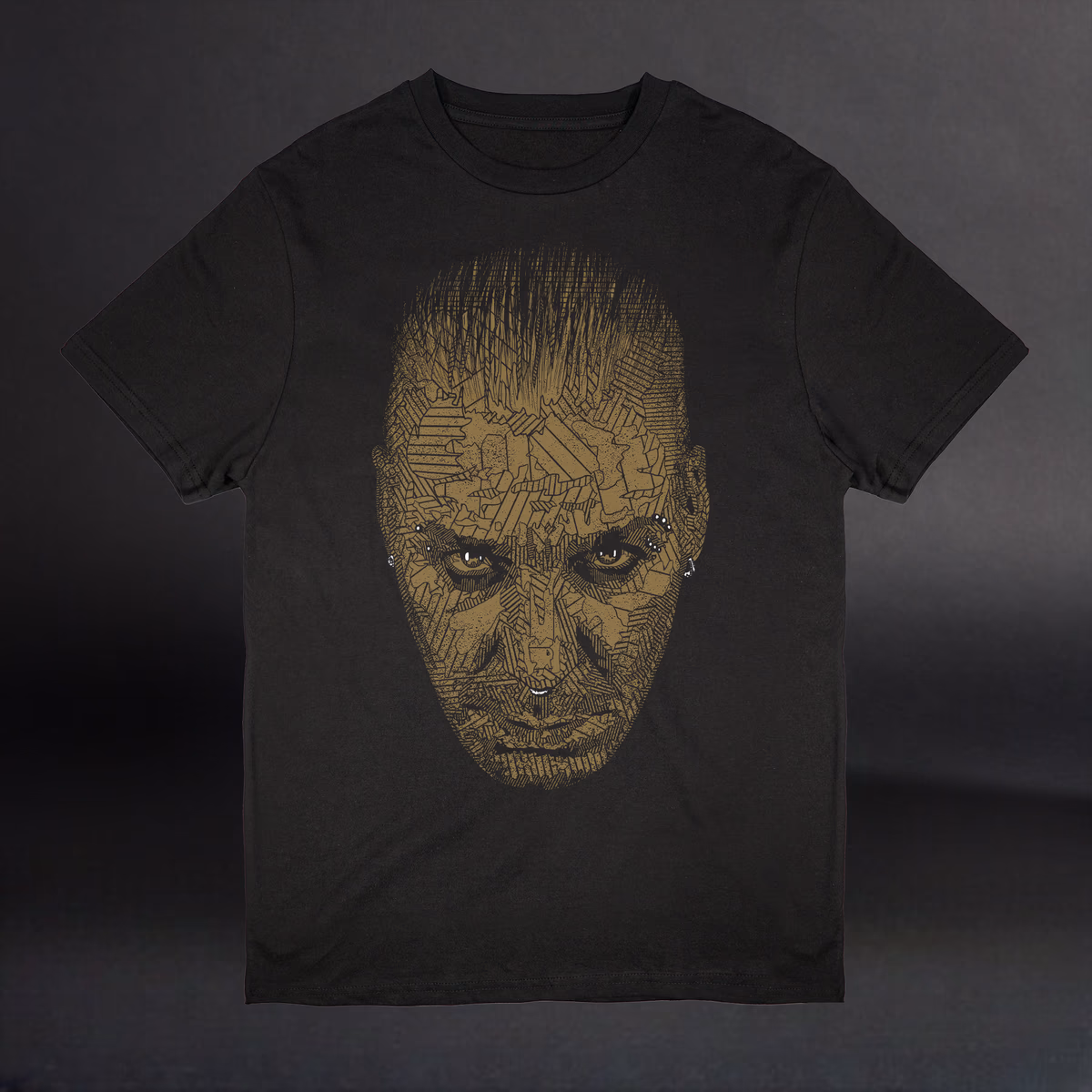 TL T-Shirt "Goldener Kopf" Till Lindemann Goldener Kopf official T-shirt with bold artwork on black cotton